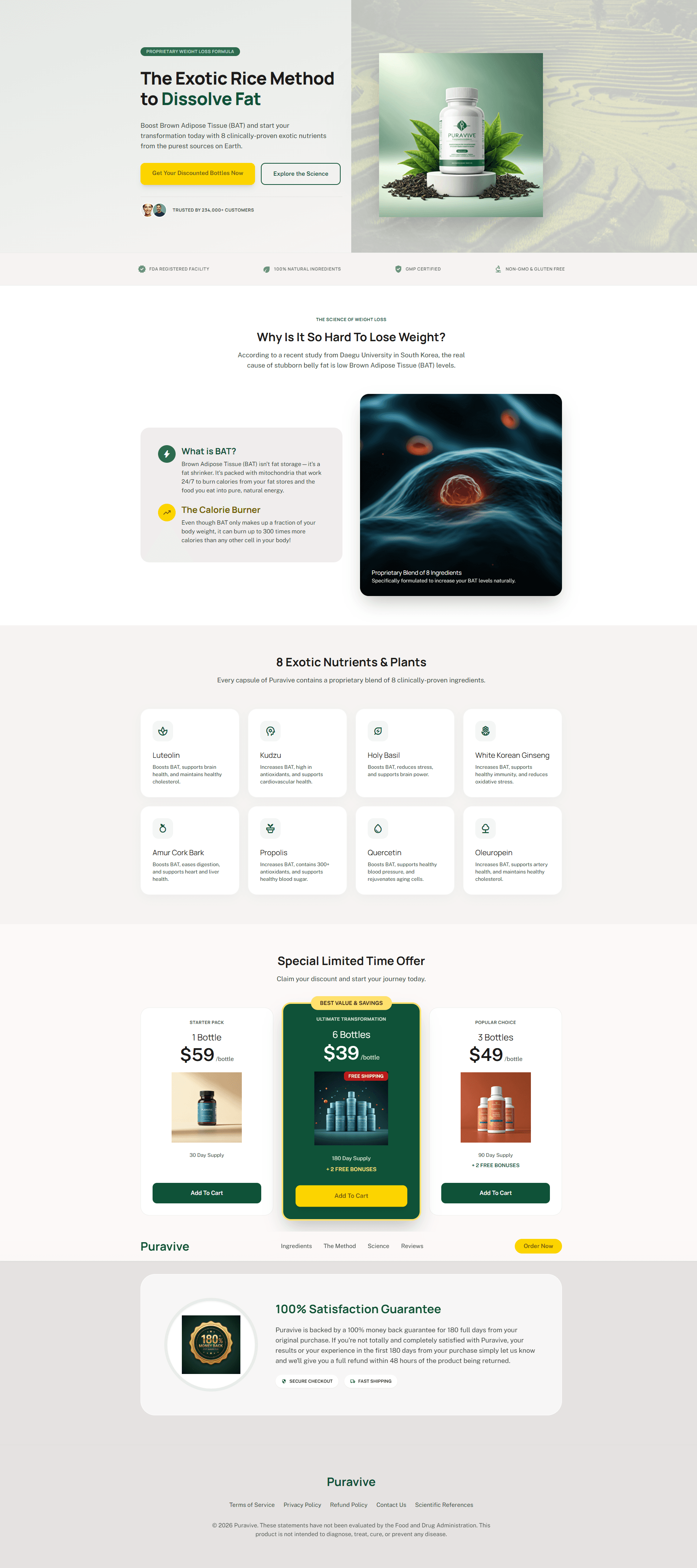 Puravive - Official Landing Page - Screenshot 1